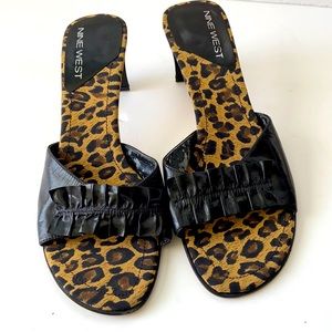 NINE WEST SANDALS BLACK SIZE 7.5